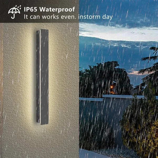 Brilagi - LINEAR Aplică LED de perete pentru exterior, 12W, 230V, 4000K, IP65, antracit