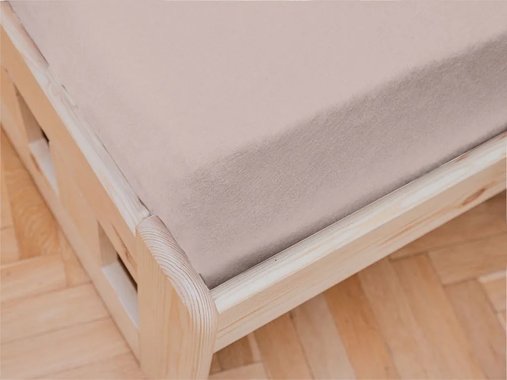 Cearsaf jersey pentru patut de copii roz deschis 70 x 140 cm