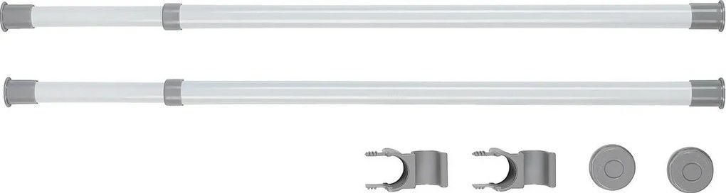 Wenko Set de 2 bare telescopice orizontale Herkules, alb