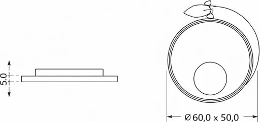 Brilagi Plafonieră LED pentru copii STARSHIP, 64W, 230V, 3000/4500/6000K, albastru
