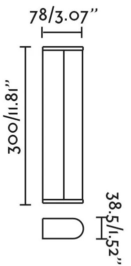 Aplica de perete / oglinda baie IP44 TIDE 300, chrome