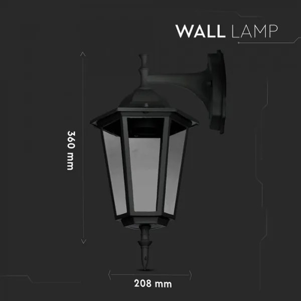 Lampă de perete de exterior 1xE27/40W/230V IP44 negru