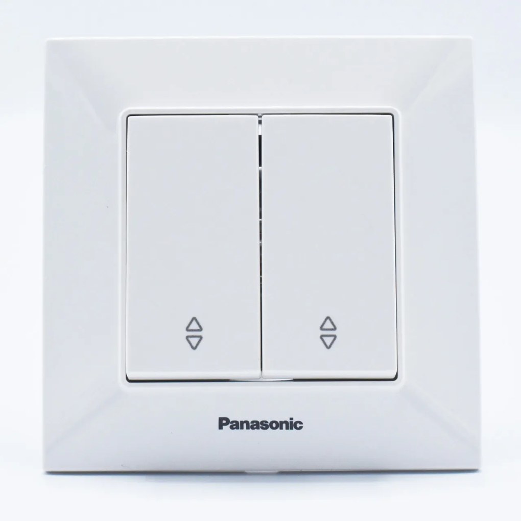 Intrerupator dublu alternativ 10A, IP20, Alb, Panasonic Arkedia Slim