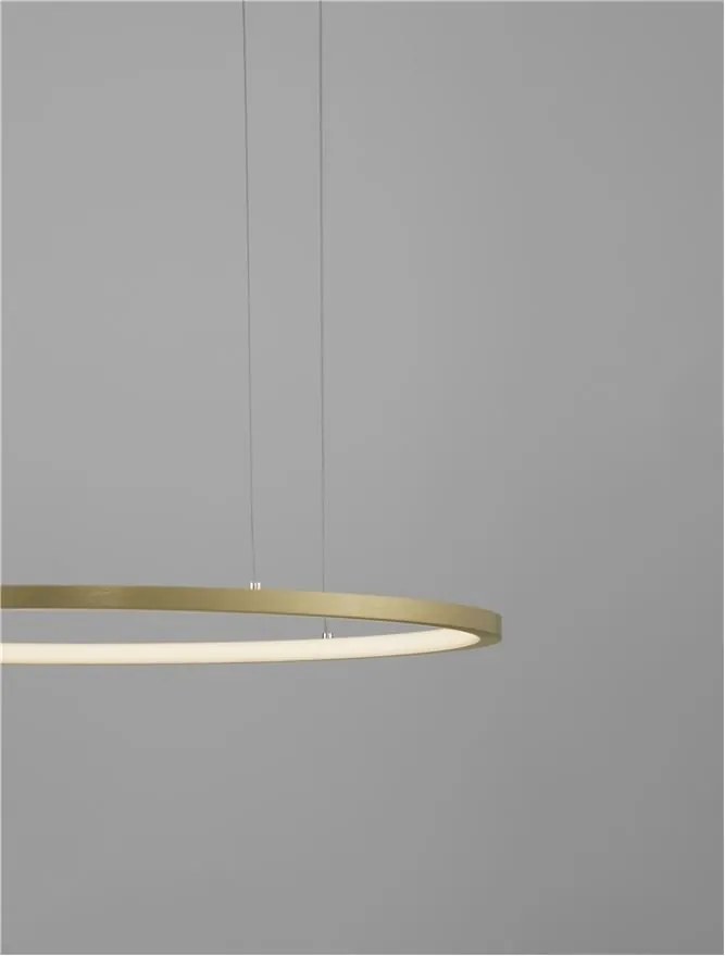 Lustra LED suspendata design modern circular TARQUIN D-60cm aurie