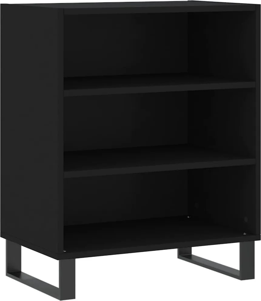 vidaXL Servantă, negru, 57x35x70 cm, lemn prelucrat