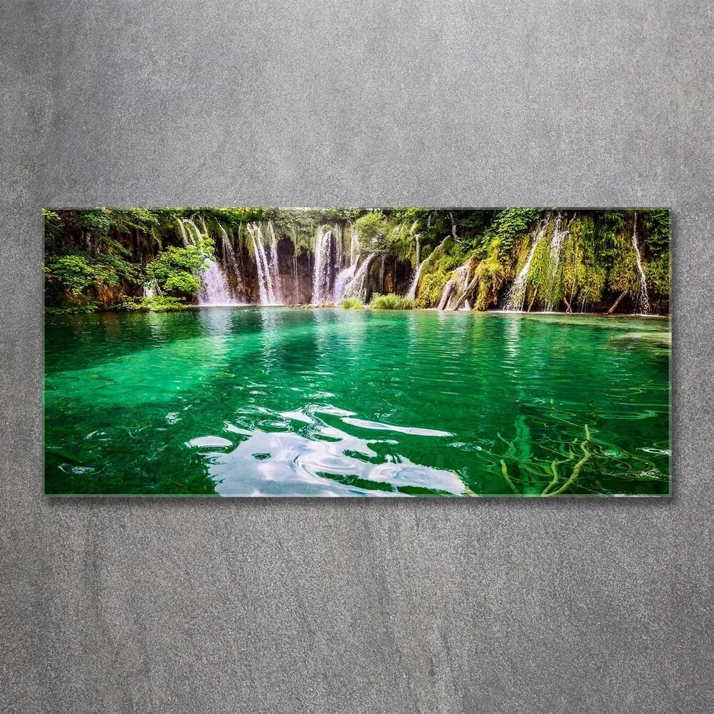 Tablou pe sticlă acrilică Lacul plitvice