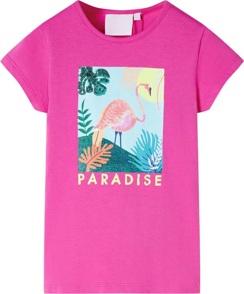 vidaXL Tricou pentru copii, roz închis, 140