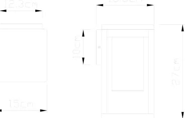 Globo 3135W - Aplică perete exterior CANDELA 1xE27/40W/230V IP44