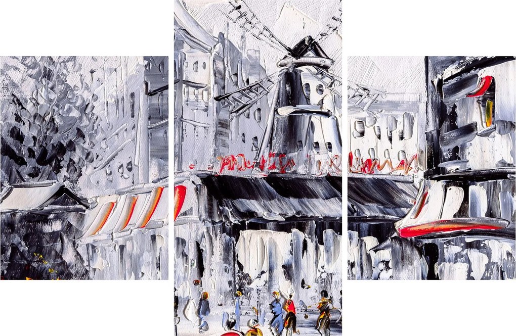 Tablou - Strada din Paris, pictură în ulei (90x60 cm)