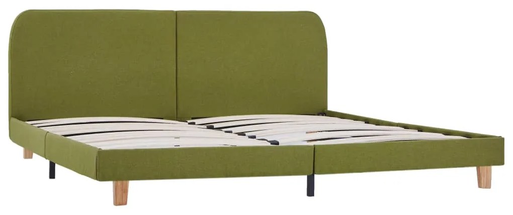 280884 vidaXL Cadru de pat, verde, 160 x 200 cm, material textil