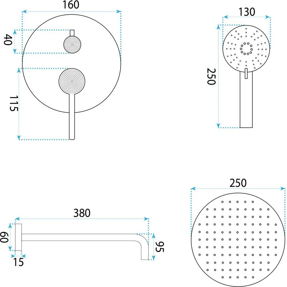 Set de dus incastrat Rea Foster auriu periat + BOX