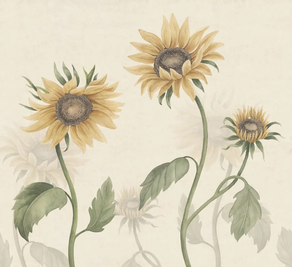 Tapet lavabil Sunflowers, Yellow, Sandberg