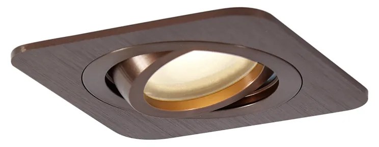 Spot încastrat rotund bronz închis GU10 50mm reglabil IP44 - Alberto