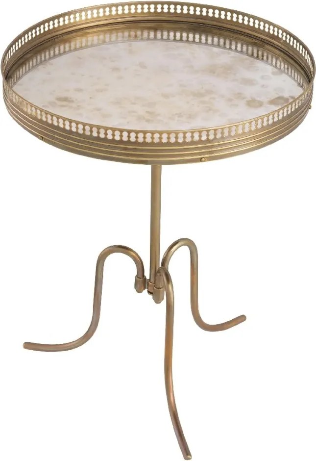 Masuta laterala design LUX cu blat din oglinda antic Classico