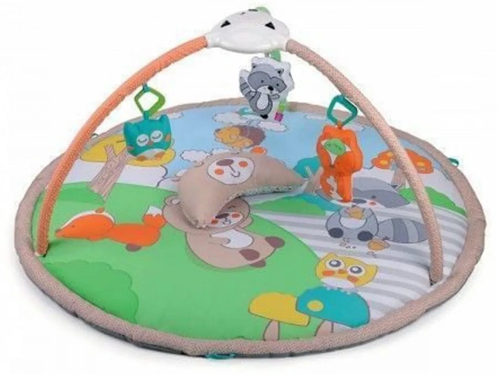Centru de Activitati Bebelusi NOVOKIDS™ Forest Friend, saltea activitati copii, cu melodii si proiectie tavan, Set 3 jucarii din plus detasabile