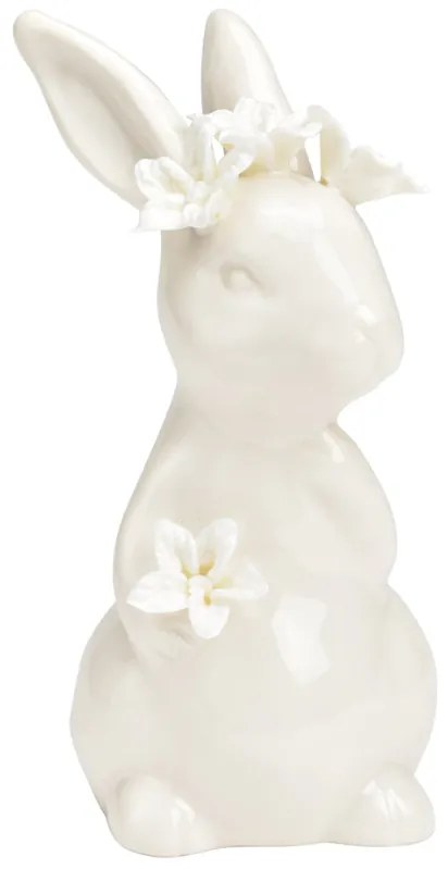 Iepuras din portelan LILY BUNNY 12 cm alb