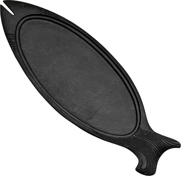 Platou servire, negru, din aluminiu, Fish