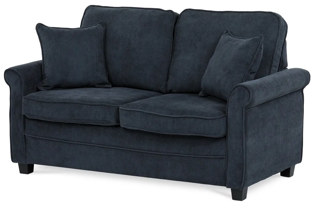 Canapea cu două locuri ASB-4170 BLUE2, manșetă,albastră