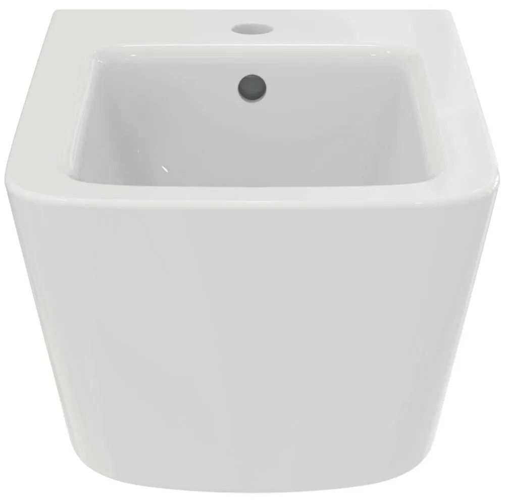 Bideu suspendat, 360x540 mm, cu preaplin, orificiu pentru baterie, alb