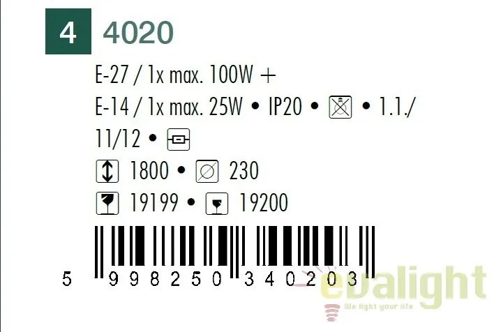 Lampadar, lampa de podea, Action 4020 RX