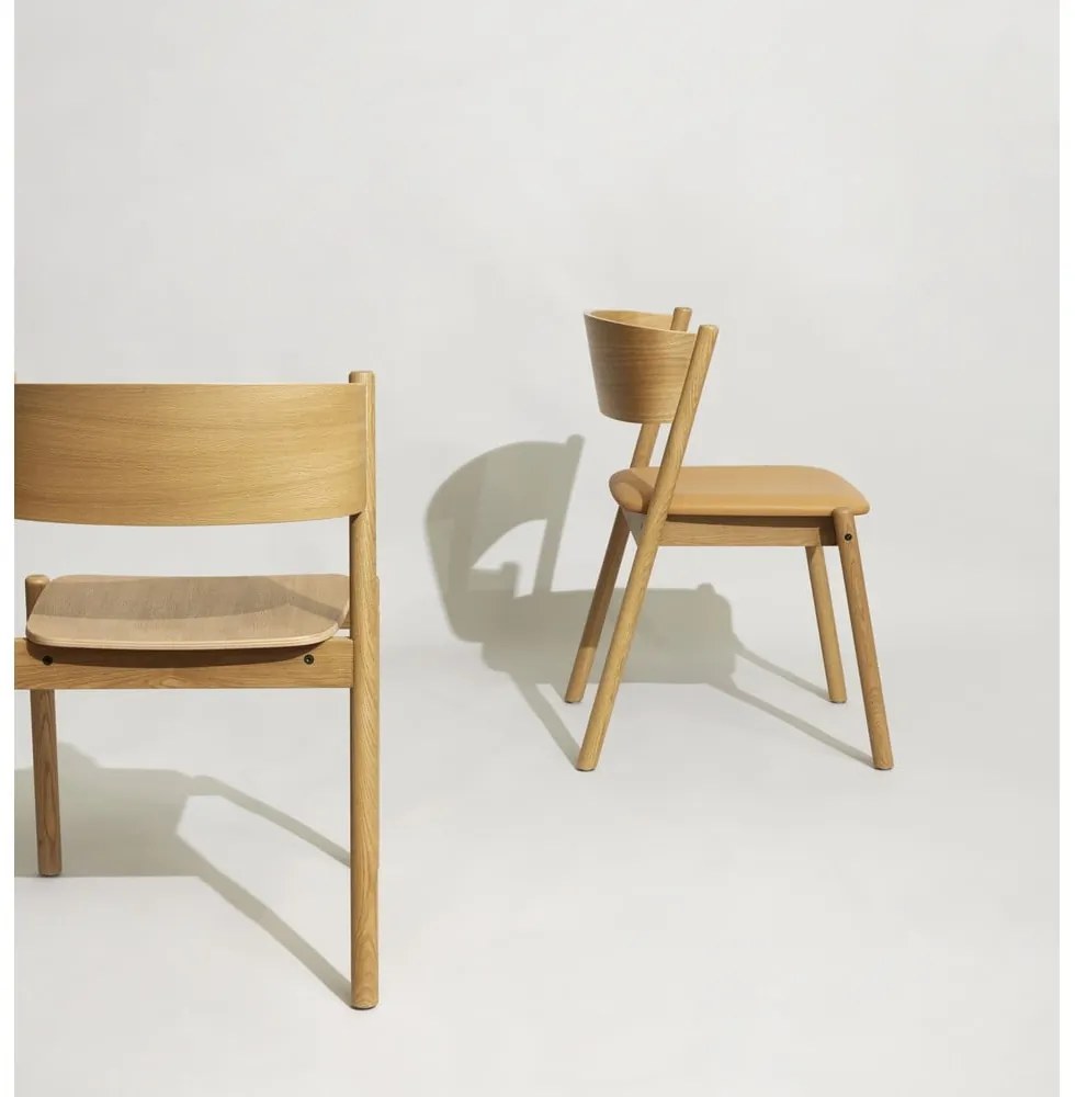 Scaun dining din lemn de stejar Oblique - Hübsch