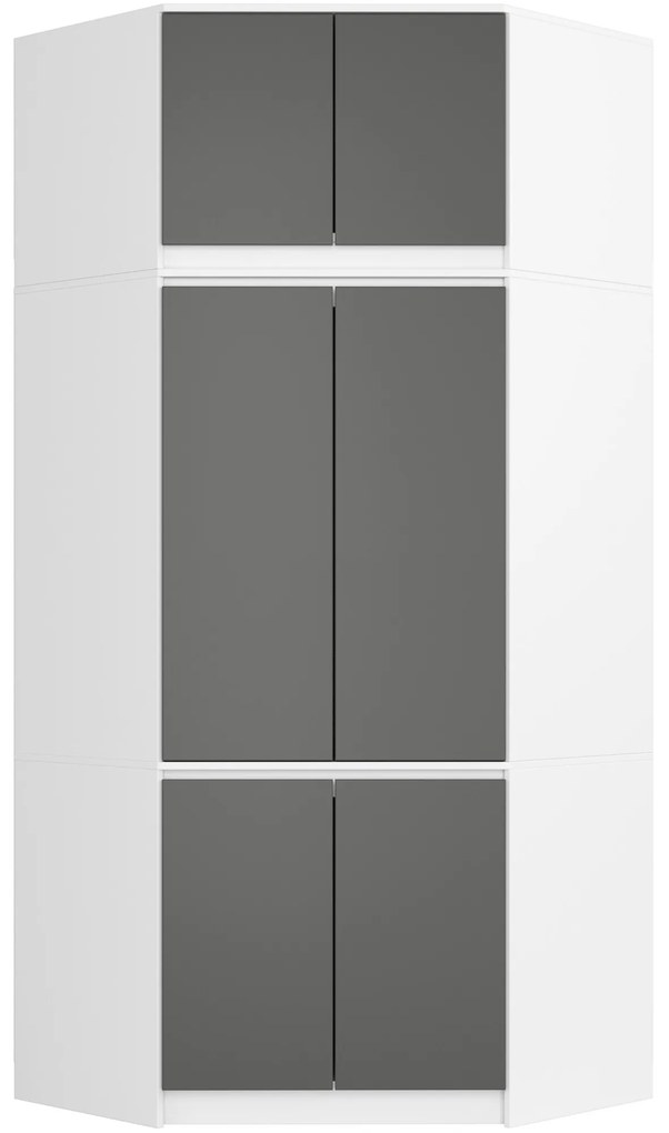 Suprastructură dulap Denominara (alb + grafit). 1117438
