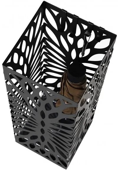 Suport Umbrela Leaves Black, 15.5 x 15.5 x 49 cm