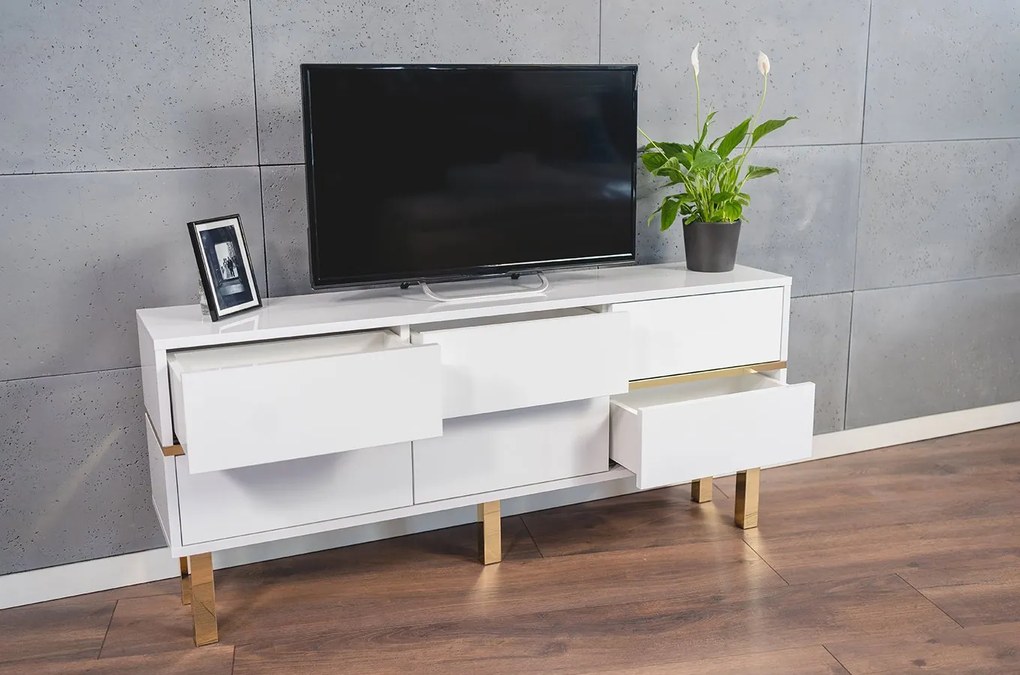 Masă TV/Dulap Mynga (Alb lucios). 1025859