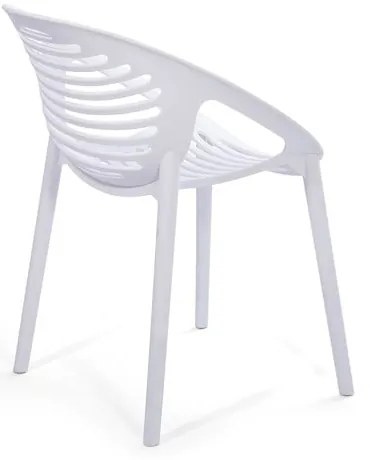 Set mobilier de grădină pentru 6 persoane cu scaune albe Joanna și masă Strong, 210 x 100 cm