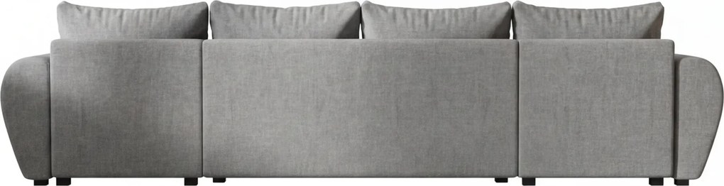 Coltar extensibil in forma de U SEVIO, gri, 311x145 cm + 2 perne GRATUIT