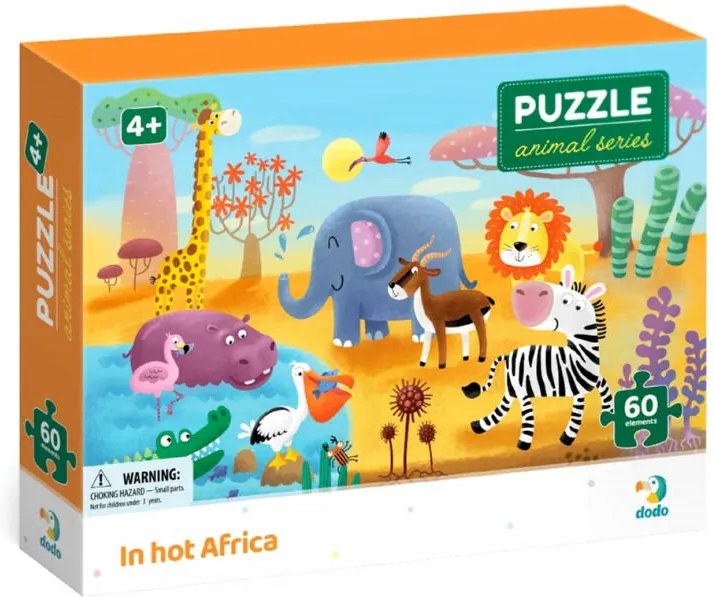 PUZZLE - MINUNATELE ANIMALUTE DIN AFRICA ( 60 PIESE) - DODO (DO300376)