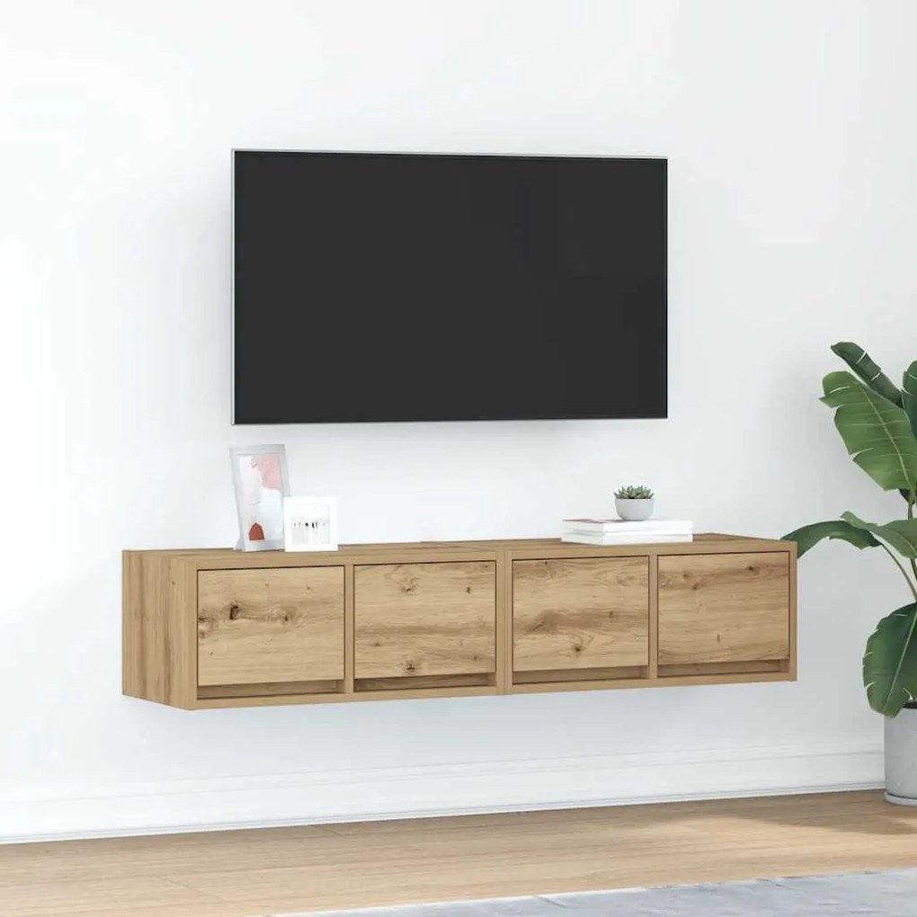 vidaXL Dulapuri TV 2 buc Stejar Artisan 60x31x25,5 cm Lemn prelucrat