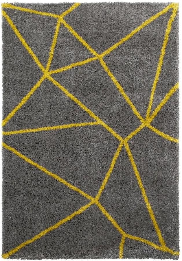 Covor Think Rugs Royal Nomadic Grey & Yellow, 120 x 170 cm, gri - galben