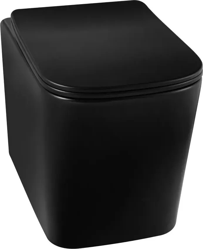 Vas wc rimless cu capac soft-close Balneo Luga negru