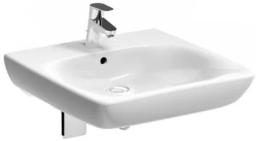 Geberit Selnova Compact lavoar 55x55 cm pătrat clasică pentru persoane cu dizabilități alb 501.461.00.7