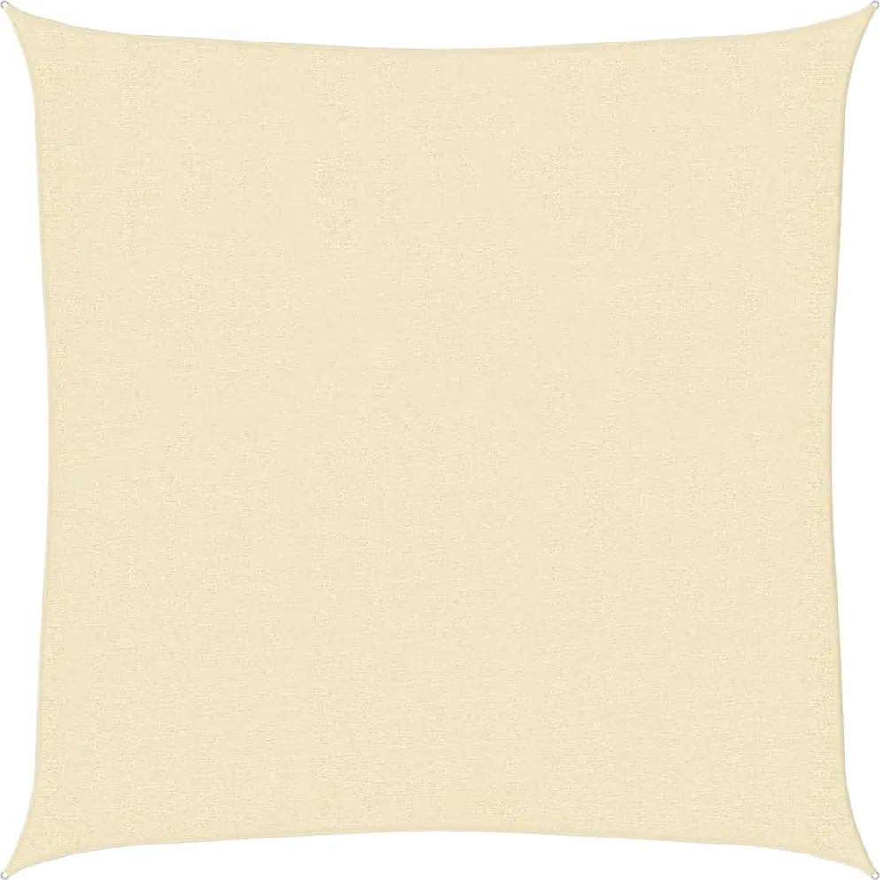 vidaXL Pânză parasolar, crem, 2,5 x 2,5 m, HDPE, 160 g/m²