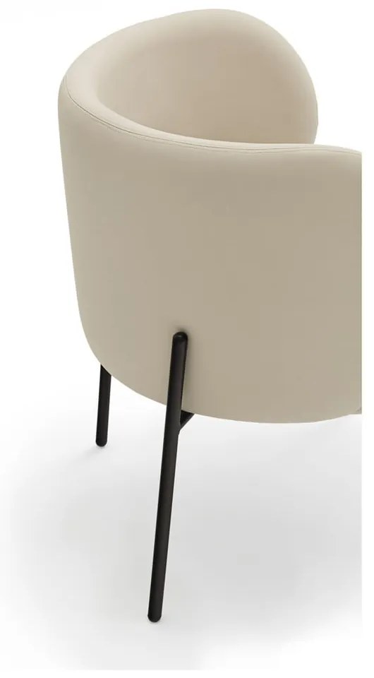 Fotoliu din imitație de piele alb Mogi - Teulat