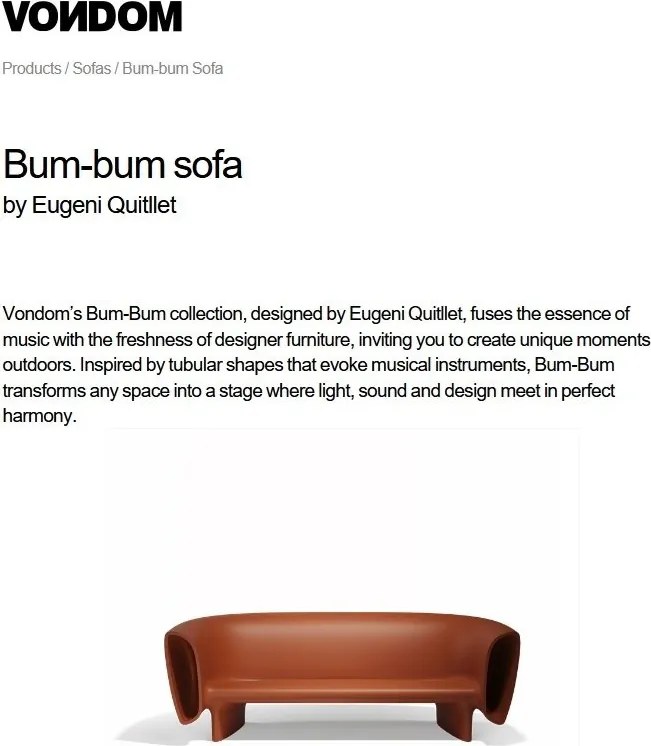 Canapea de exterior / interior design modern premium BUM-BUM