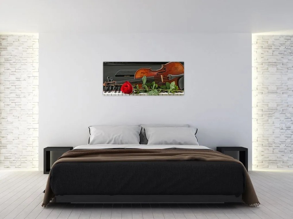 Tablou- Amintire de muzicean (120x50 cm)