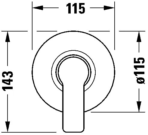 Duravit DC4210007046 - Baterie de duș pentru instalare încastrată D-CODE, negru mat