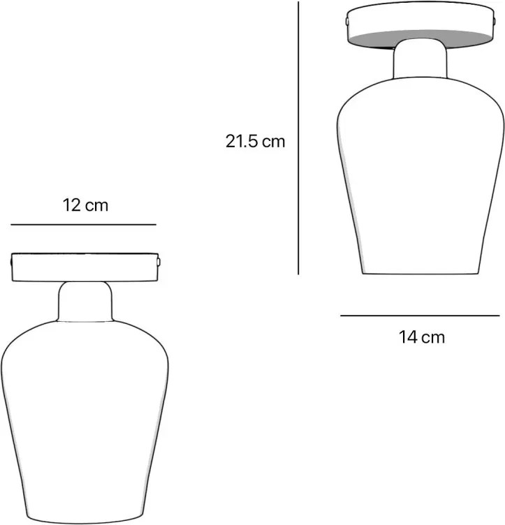 Plafoniera design italian din alama si sticla Talis