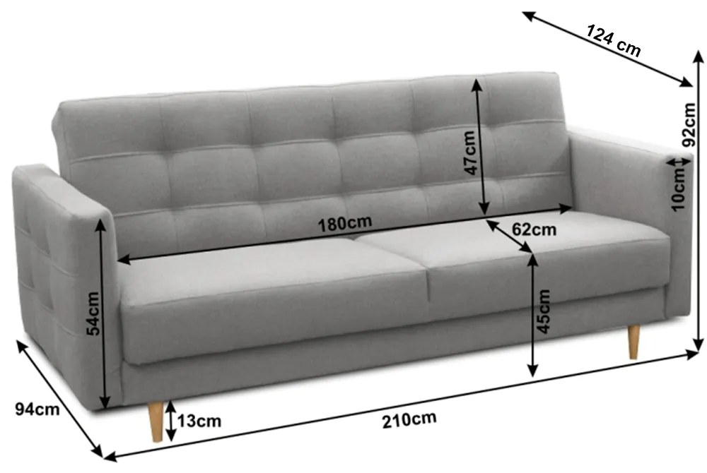 Ansamblu tapitat, material gri, AMEDIA