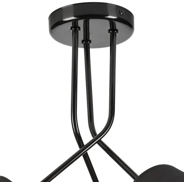 Lustră pe tijă IRMA 3xE27/15W/230V negru