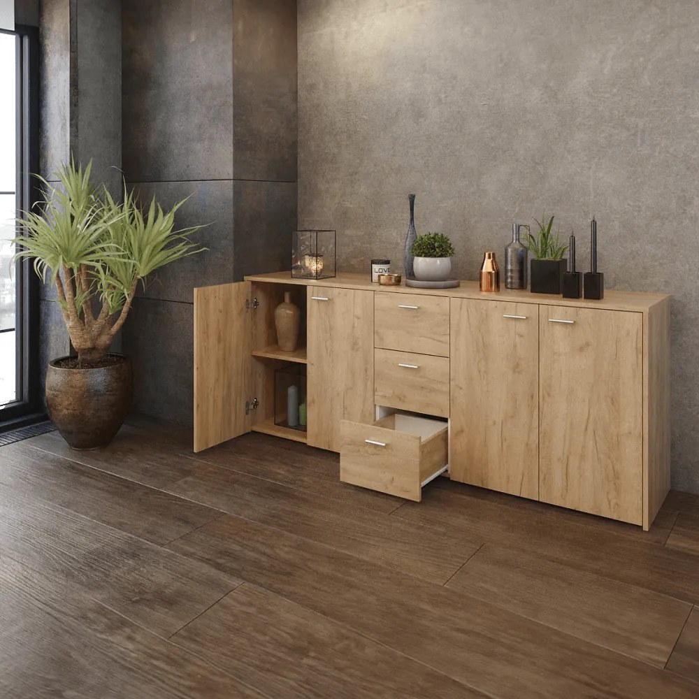 Dulap HUGOS 180, stejar artisan