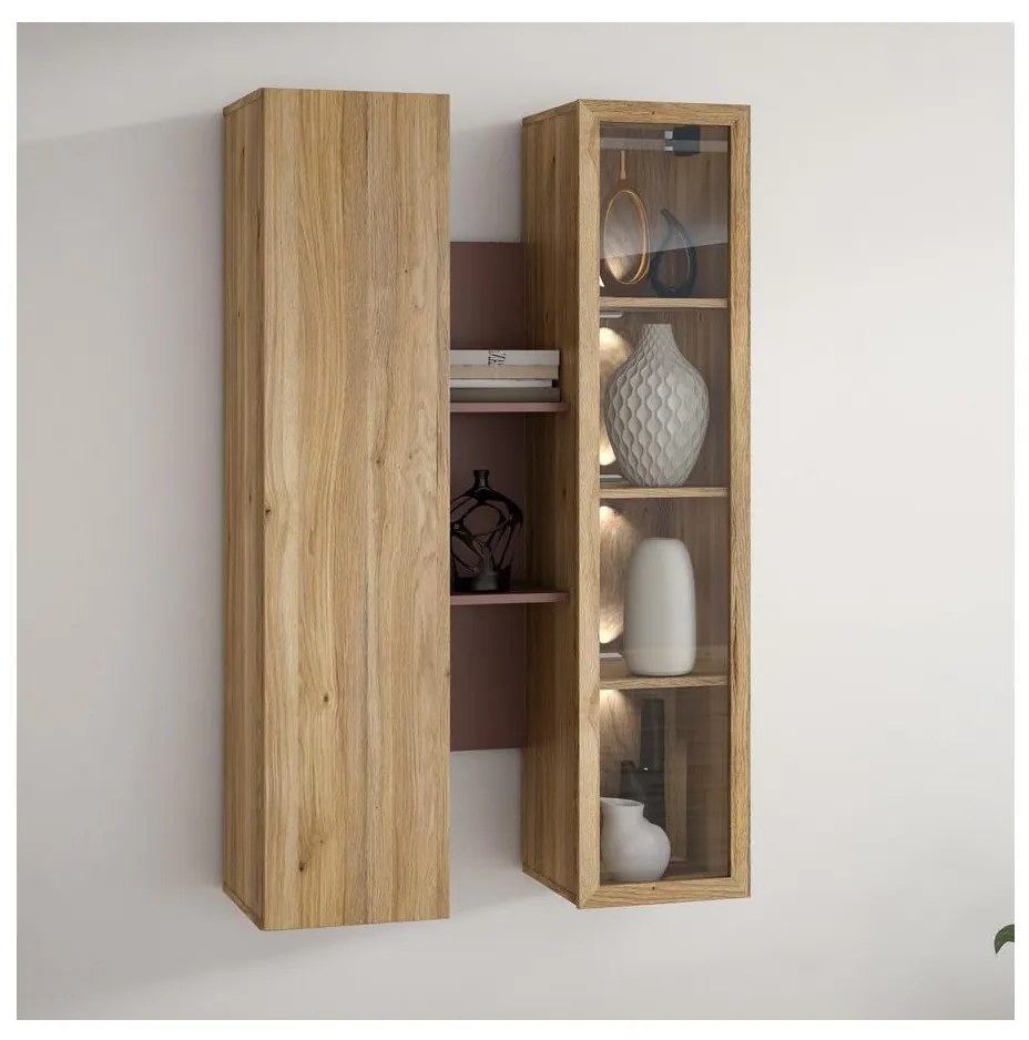 Poliță de perete INAR, stejar maro