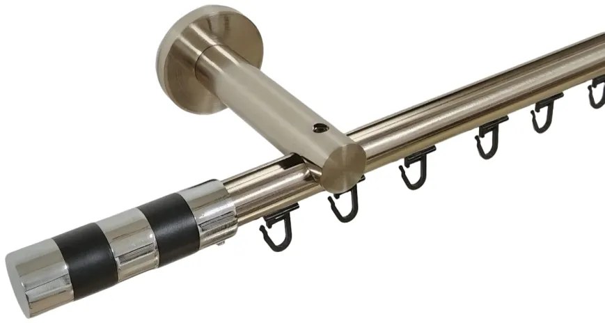 Galerie SIMPLA PRINDERE PERETE TEAVA PROFIL 19 MM -CILINDRU NEGRU- INOX (Alege marime: 120 cm)