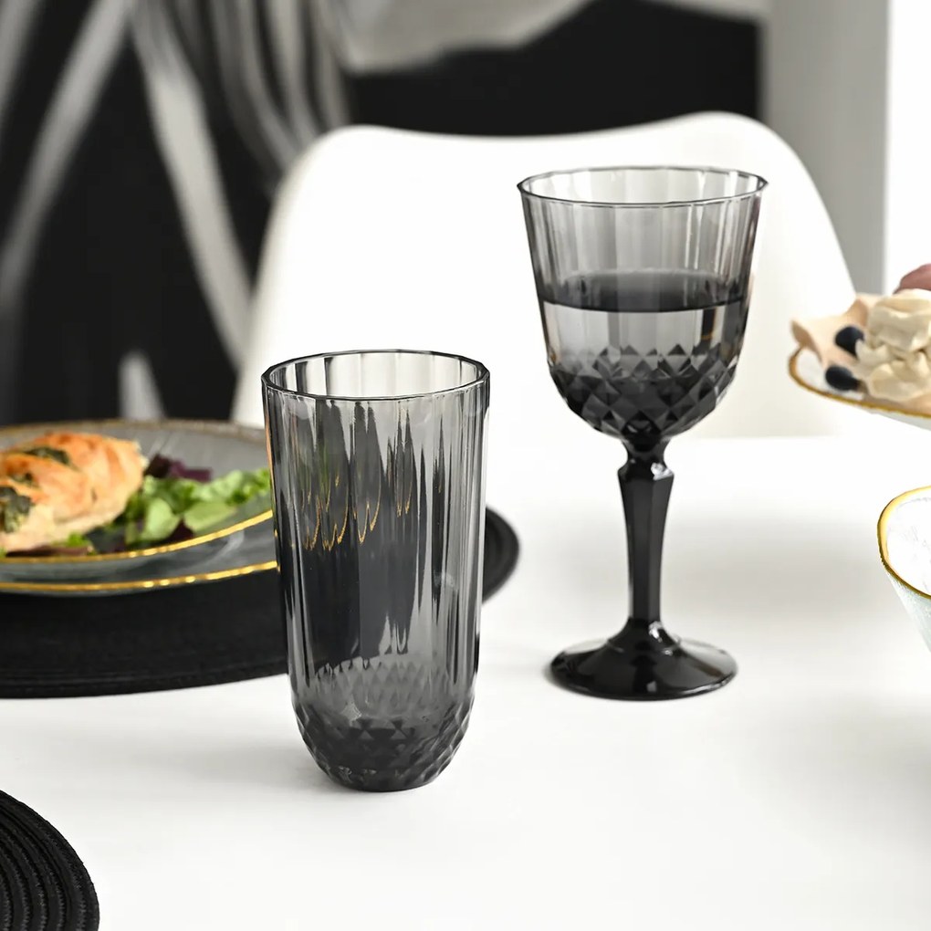 Pahar din sticlă de culoarea fumurie, 345 ml, L