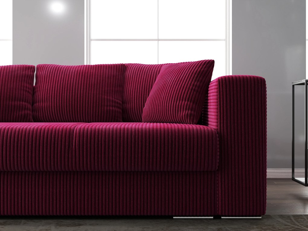 Canapea extensibilă dumonde cu ladă de depozitare si sezut confortabil din spuma high-density, Gloria Zoom Red 240x100 cm