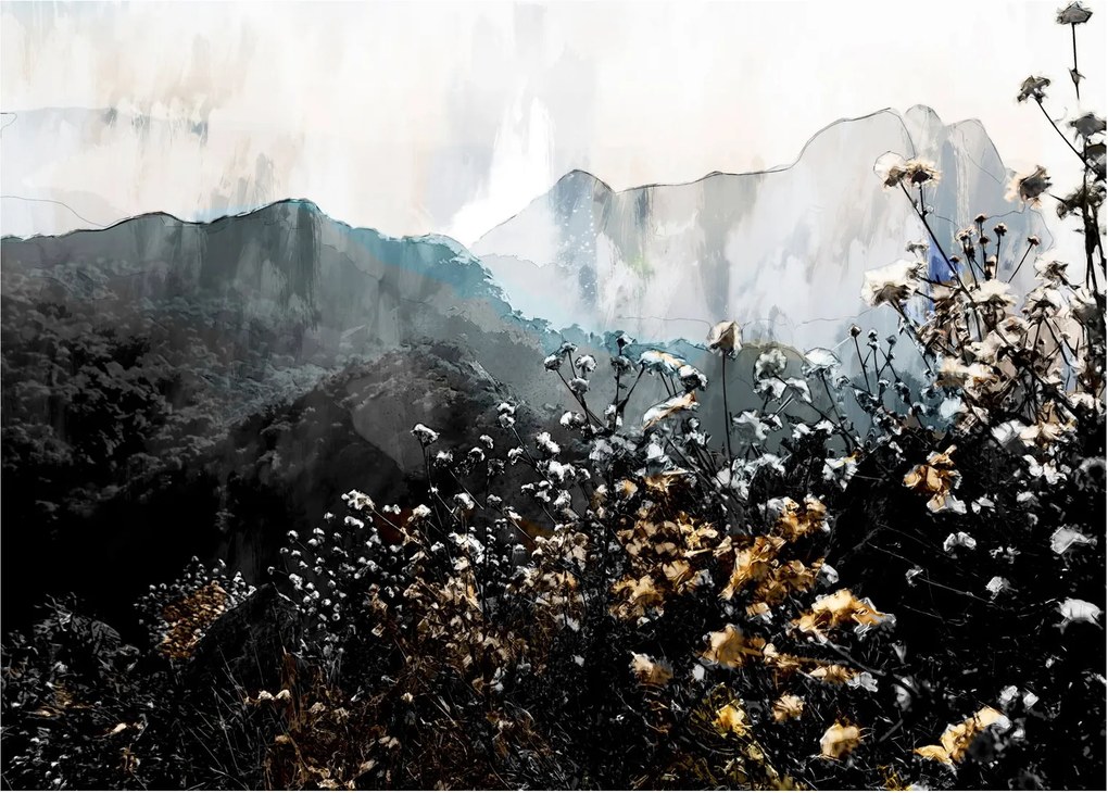 Tablou - Ilustrație de flori sălbatice (70x50 cm)