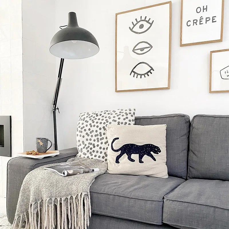 Lampă de podea industrială neagră reglabilă - Hobby